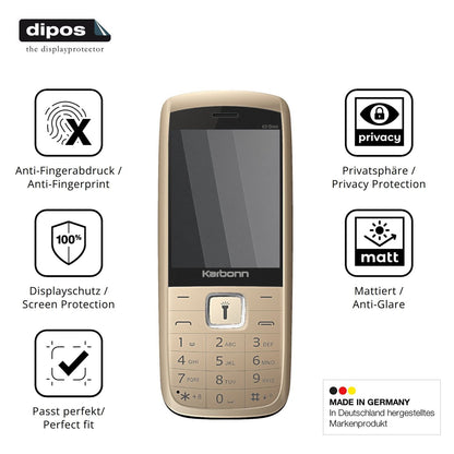 Privatsphäre-Schutz durch Sichtschutz-Folie passend zugeschnitten für Karbonn K9 Boss