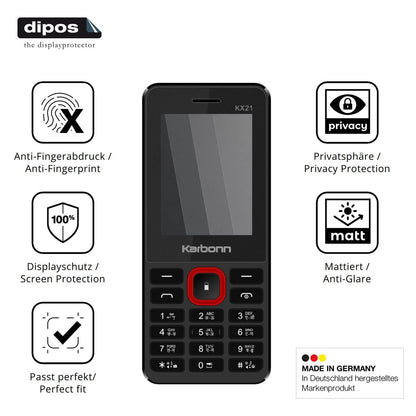 Privatsphäre-Schutz durch Sichtschutz-Folie passend zugeschnitten für Karbonn KX21