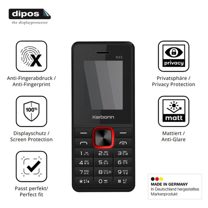 Privatsphäre-Schutz durch Sichtschutz-Folie passend zugeschnitten für Karbonn KX3