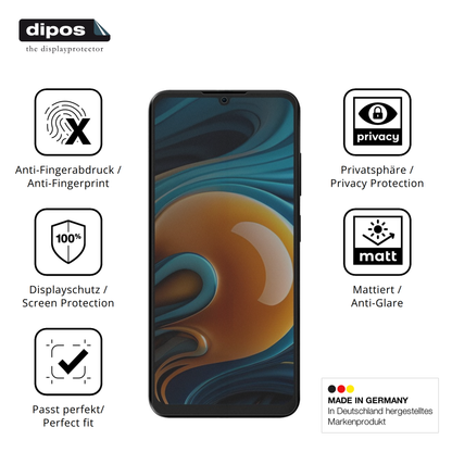 Privatsphäre-Schutz durch Sichtschutz-Folie passend zugeschnitten für Lava Yuva Smart 3