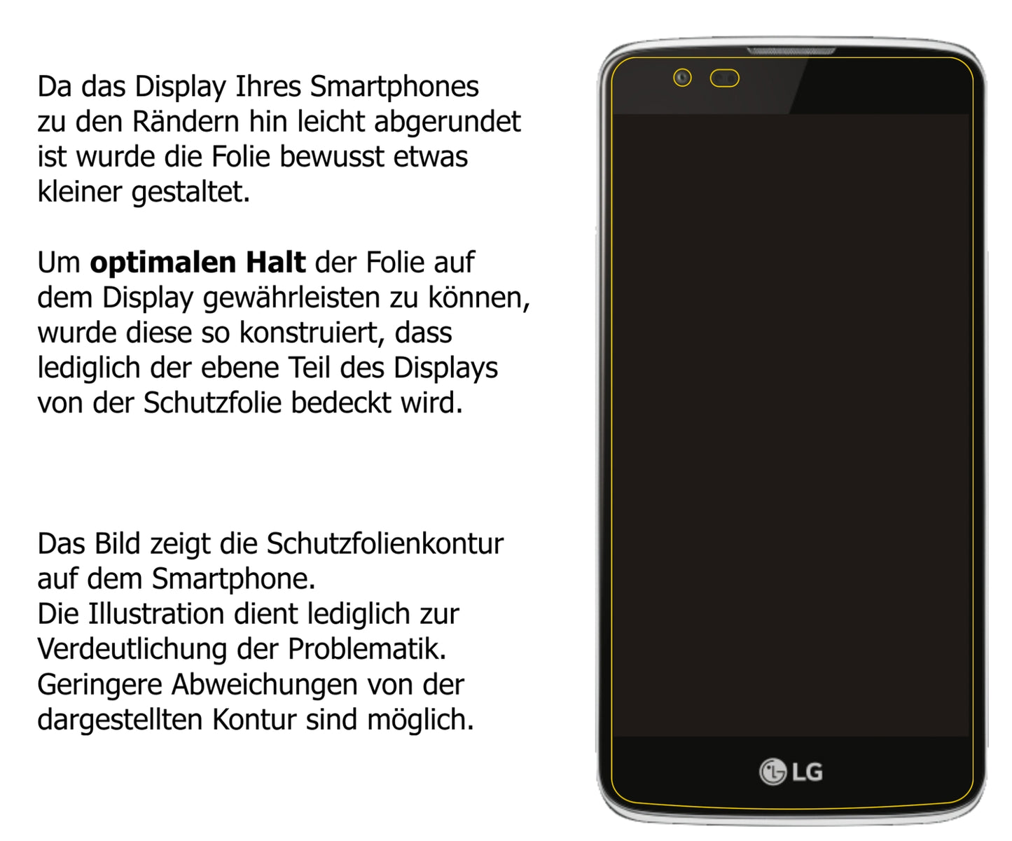 Privatsphäre-Schutz durch Sichtschutz-Folie passend zugeschnitten für LG Phoenix 2