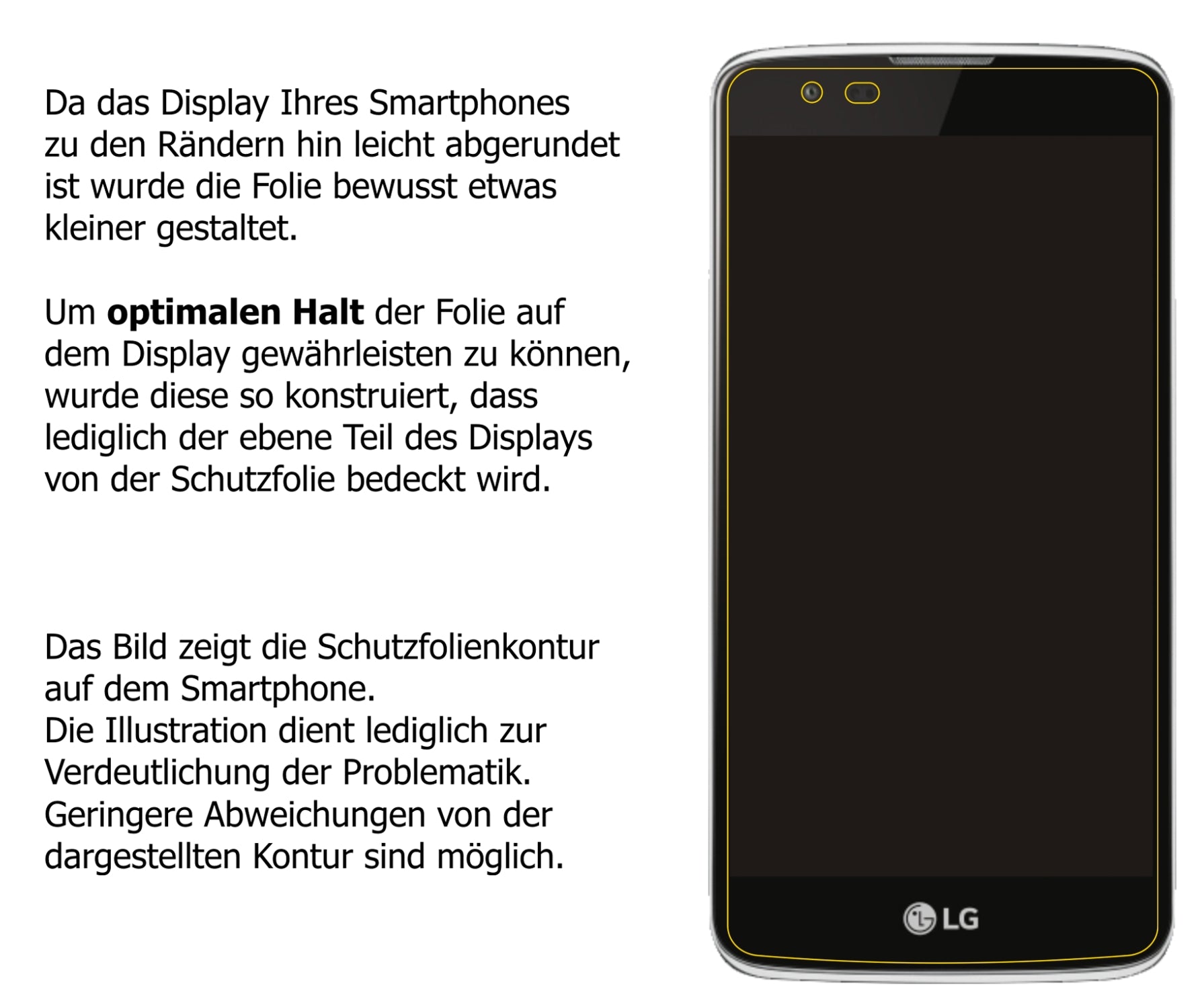 Privatsphäre-Schutz durch Sichtschutz-Folie passend zugeschnitten für LG Phoenix 2