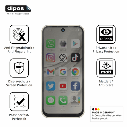 Privatsphäre-Schutz durch Sichtschutz-Folie passend zugeschnitten für Longben XS19 Pro