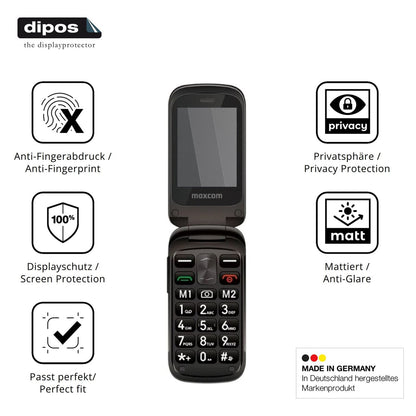 Privatsphäre-Schutz durch Sichtschutz-Folie passend zugeschnitten für MaxCom Comfort MM834 4G