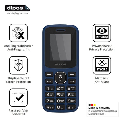 Privatsphäre-Schutz durch Sichtschutz-Folie passend zugeschnitten für Maxvi C32