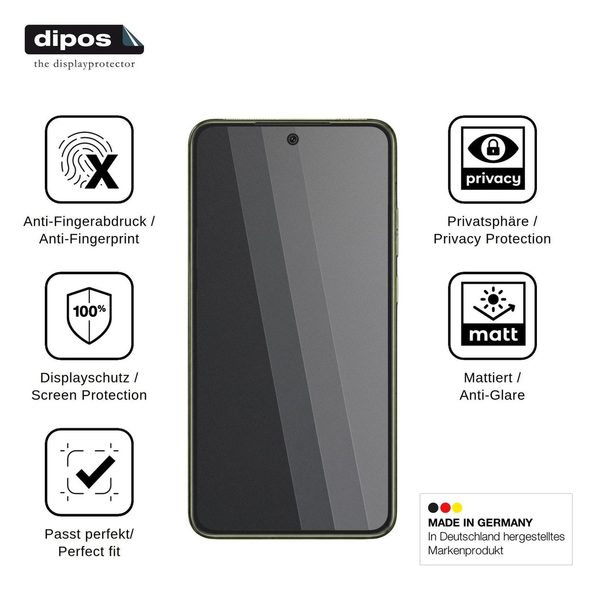 Screen Protector for Motorola Signature 27 Privacy Filter 4-Way Protection dipos