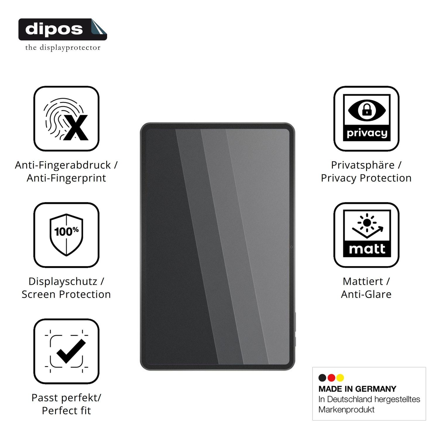 Privatsphäre-Schutz durch Sichtschutz-Folie passend zugeschnitten für N-one NPad Ultra