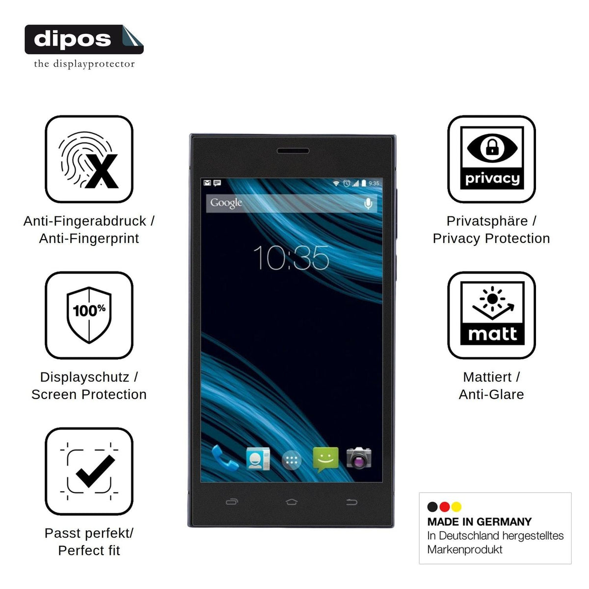 Screen Protector for Nomi i503 Jump Privacy Filter 4-Way Protection dipos