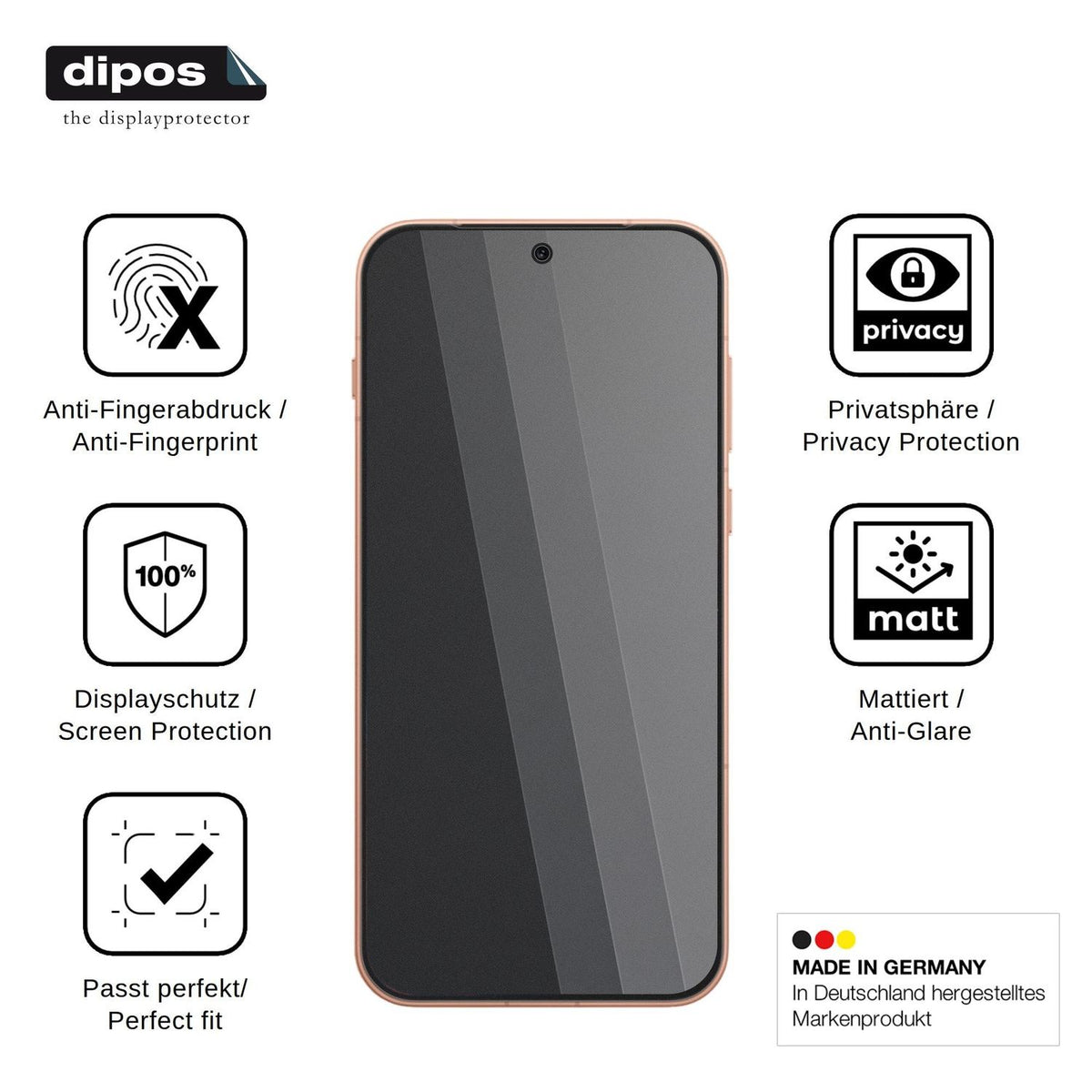 Screen Protector for OnePlus 16 Privacy Filter 4-Way Protection dipos