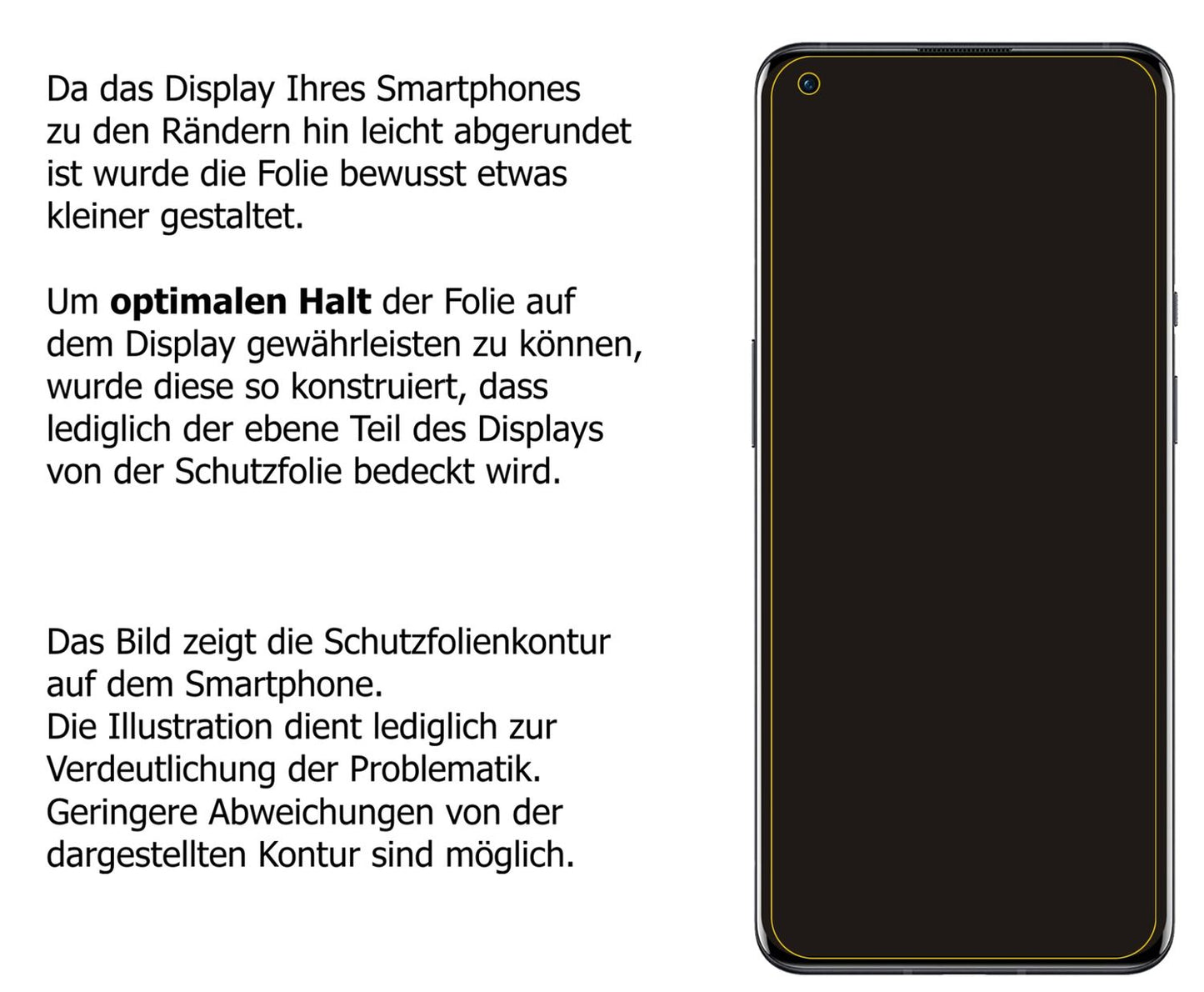 Privatsphäre-Schutz durch Sichtschutz-Folie passend zugeschnitten für OnePlus 9