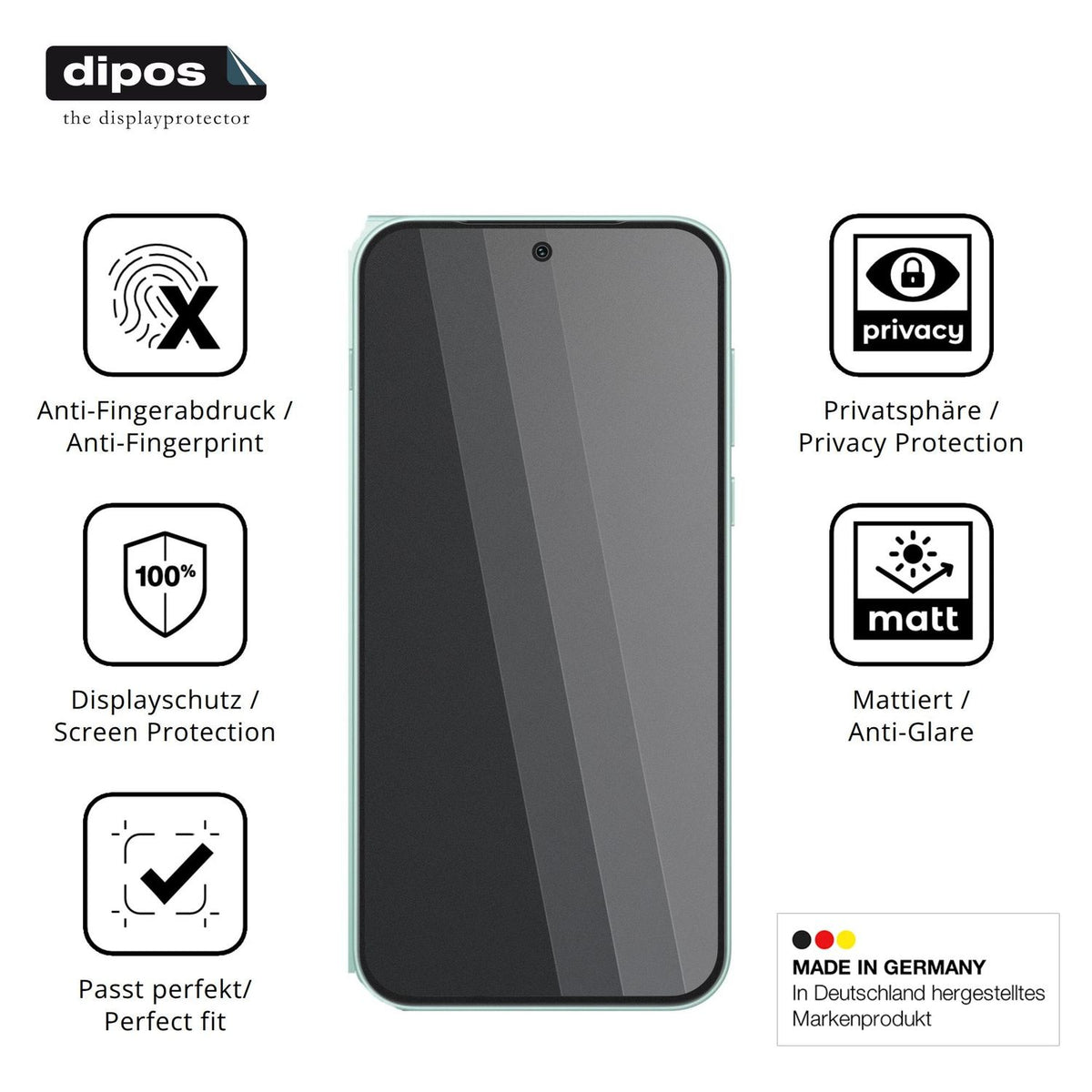 Privatsphäre-Schutz durch Sichtschutz-Folie passend zugeschnitten für OnePlus Nord 6 AI
