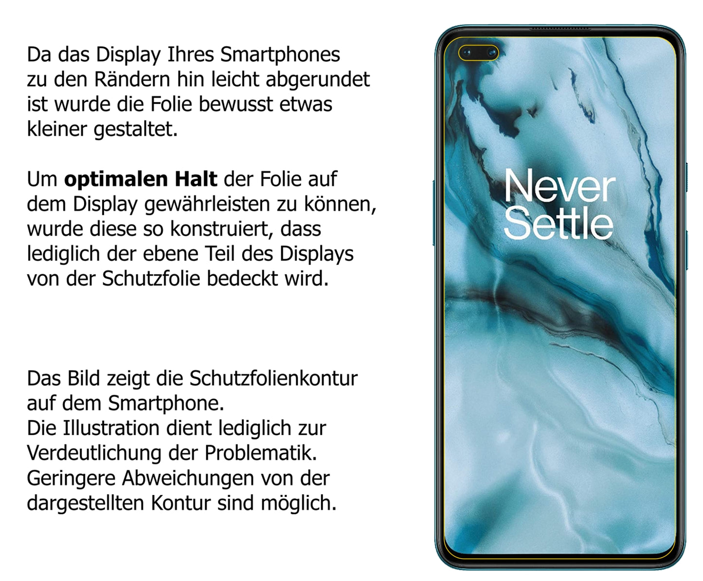 Privatsphäre-Schutz durch Sichtschutz-Folie passend zugeschnitten für OnePlus Nord
