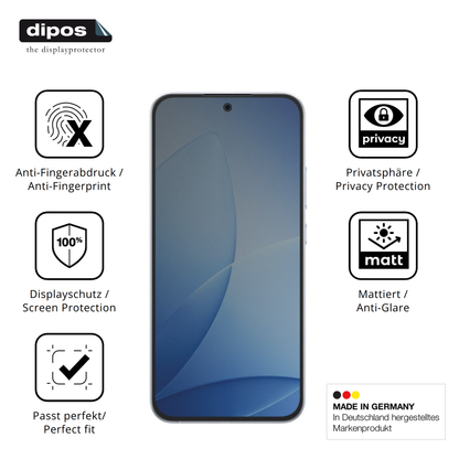 Privatsphäre-Schutz durch Sichtschutz-Folie passend zugeschnitten für Oppo A6s Pro