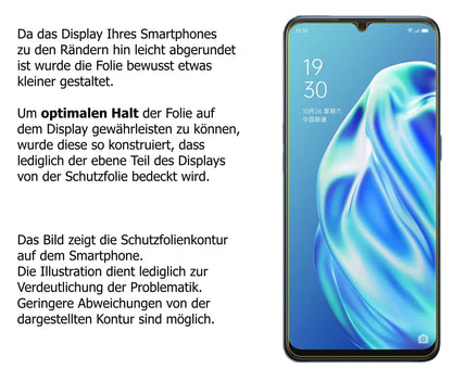Privatsphäre-Schutz durch Sichtschutz-Folie passend zugeschnitten für Oppo A91