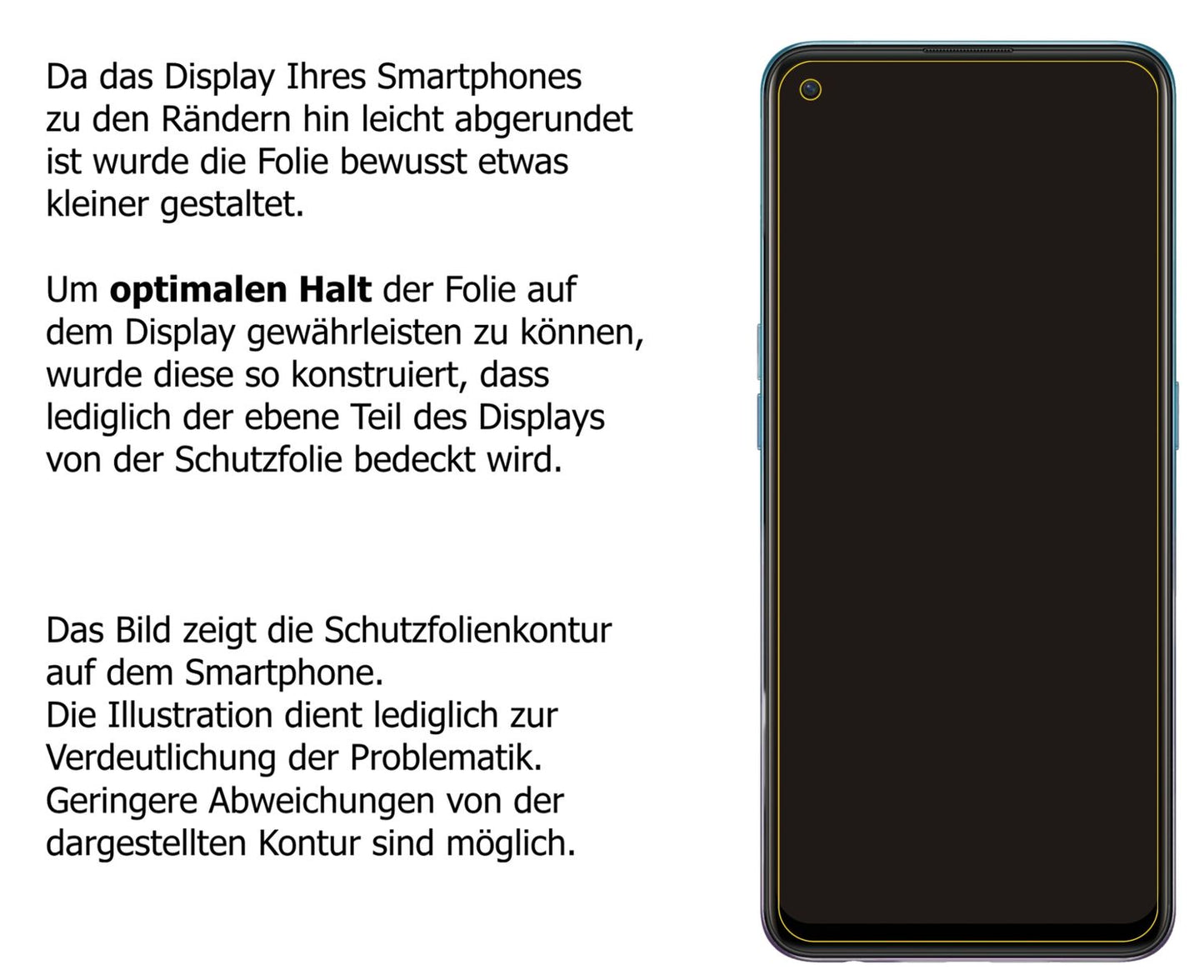 Privatsphäre-Schutz durch Sichtschutz-Folie passend zugeschnitten für Oppo A94 5G