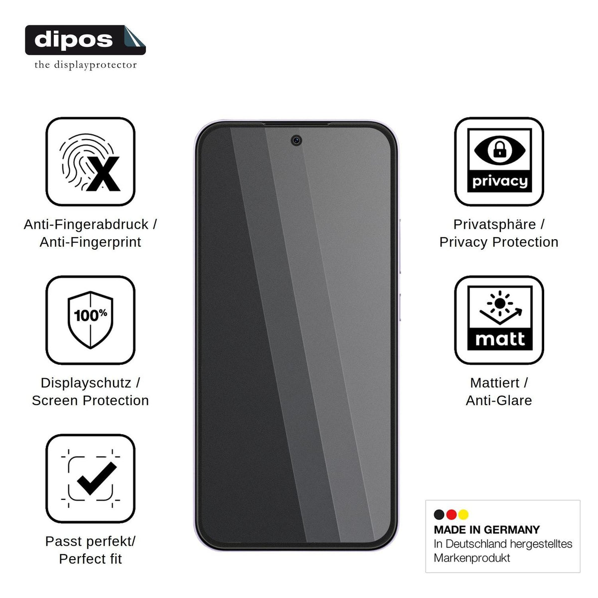 Screen Protector for Oppo K15s Privacy Filter 4-Way Protection dipos