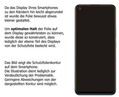 Privatsphäre-Schutz durch Sichtschutz-Folie passend zugeschnitten für Oppo Realme 8 Pro
