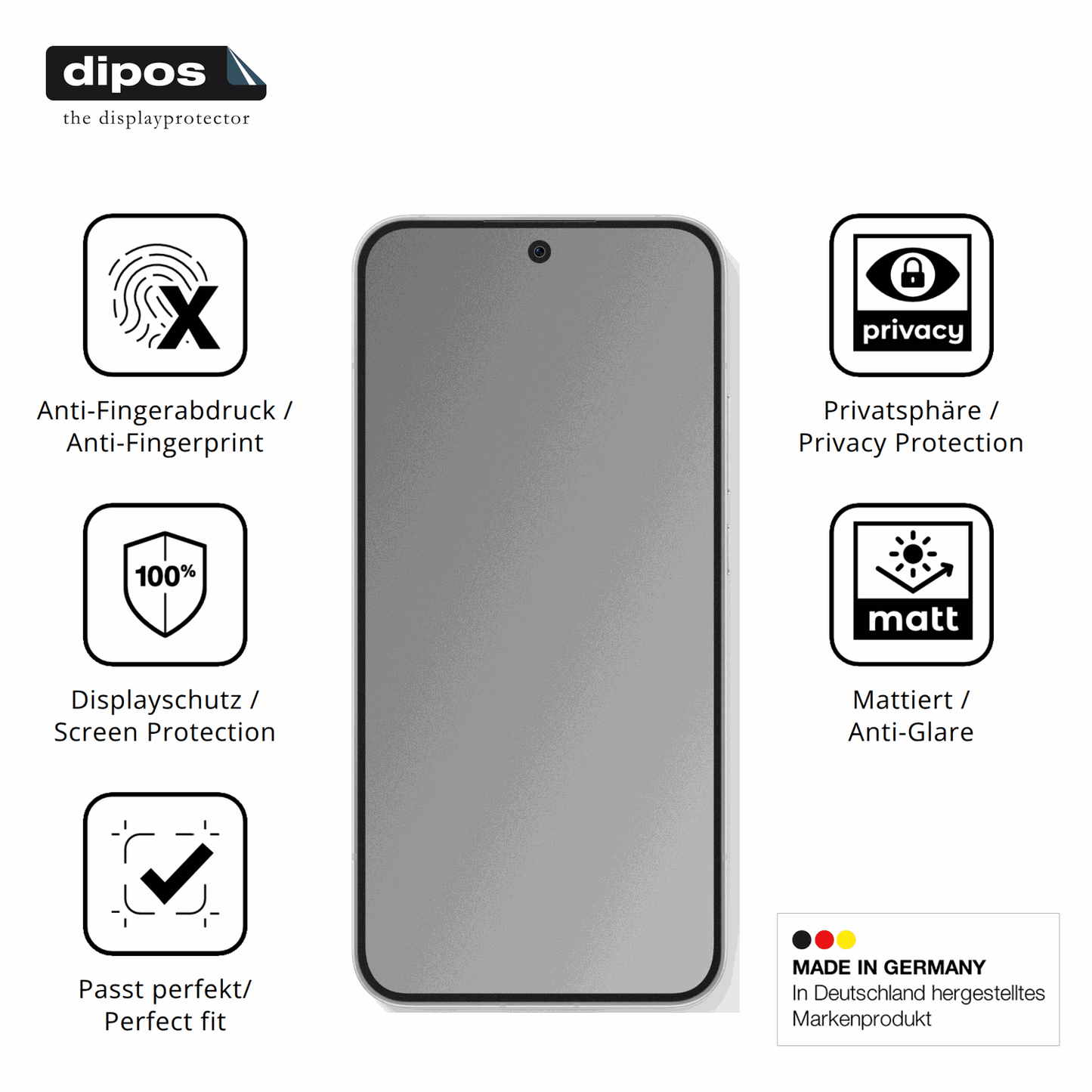 Privatsph�re-Schutz durch Sichtschutz-Folie passend zugeschnitten f�r Oppo Reno 15