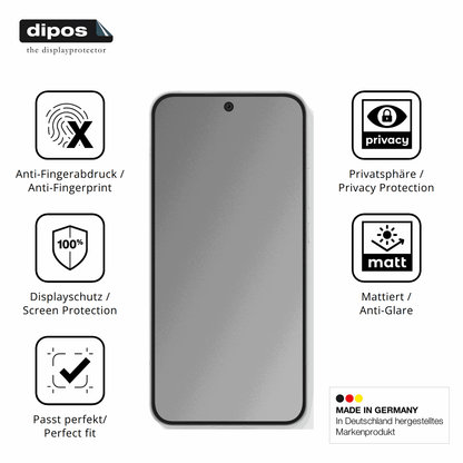 Privatsph�re-Schutz durch Sichtschutz-Folie passend zugeschnitten f�r Oppo Reno 15