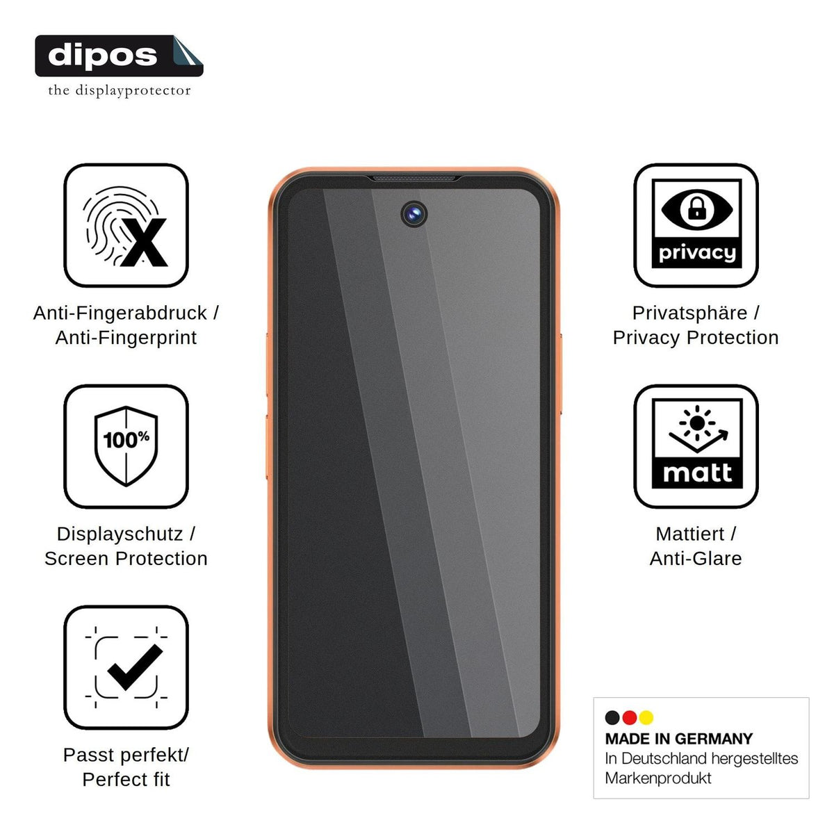 Screen Protector for Oukitel C26 Mini Privacy Filter 4-Way Protection dipos