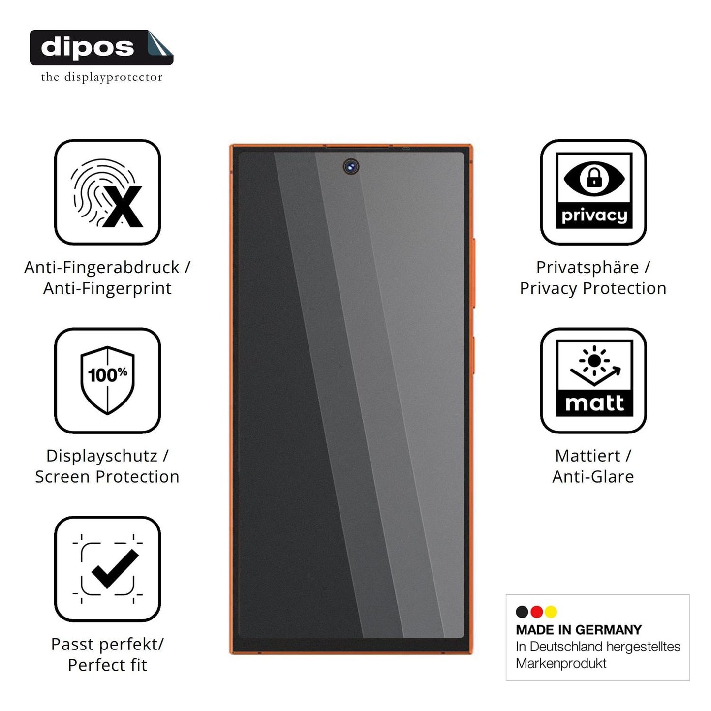 Privatsphäre-Schutz durch Sichtschutz-Folie passend zugeschnitten für Oukitel C67
