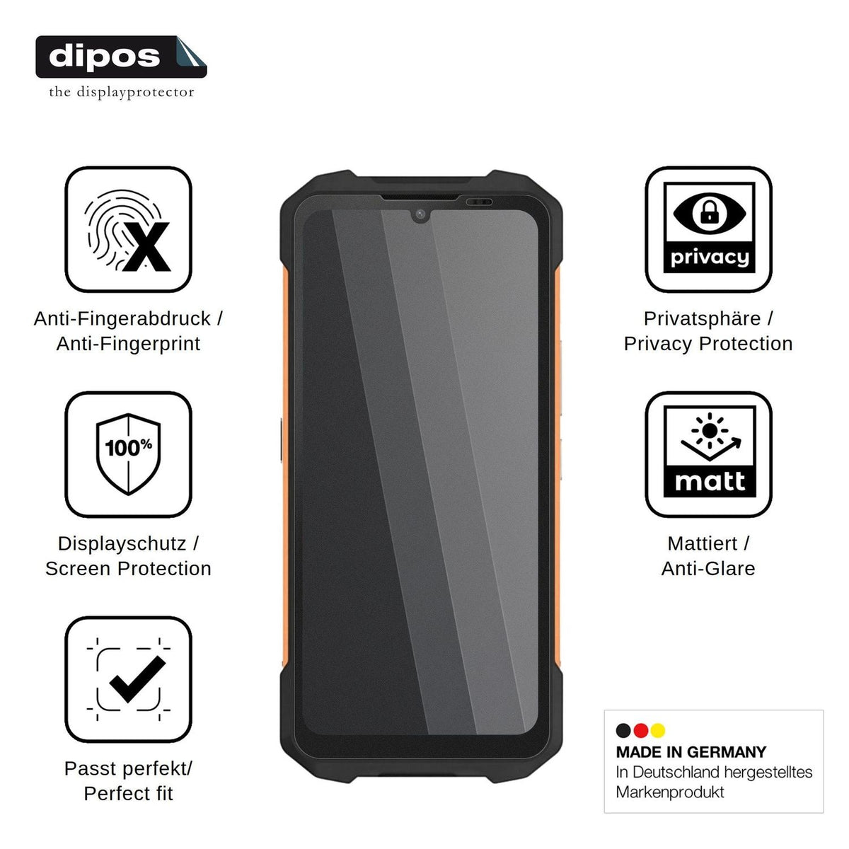 Screen Protector for Philips S8320 Privacy Filter 4-Way Protection dipos