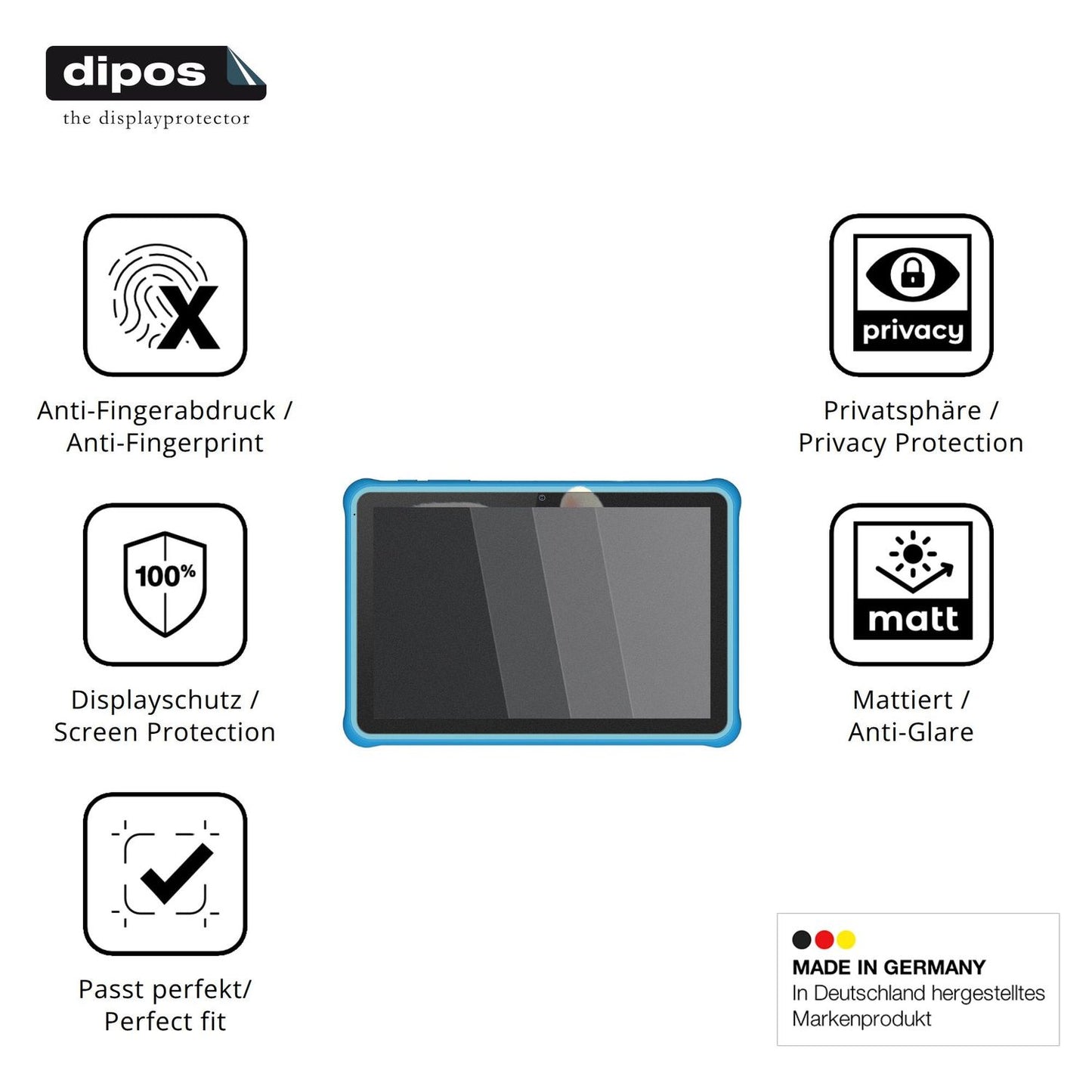 Privatsphäre-Schutz durch Sichtschutz-Folie passend zugeschnitten für PIXGOOD M323