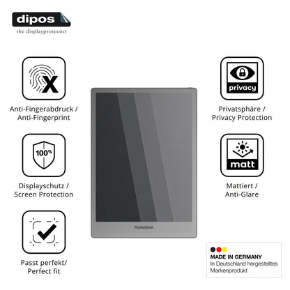Privatsphäre-Schutz durch Sichtschutz-Folie passend zugeschnitten für PocketBook InkPad One