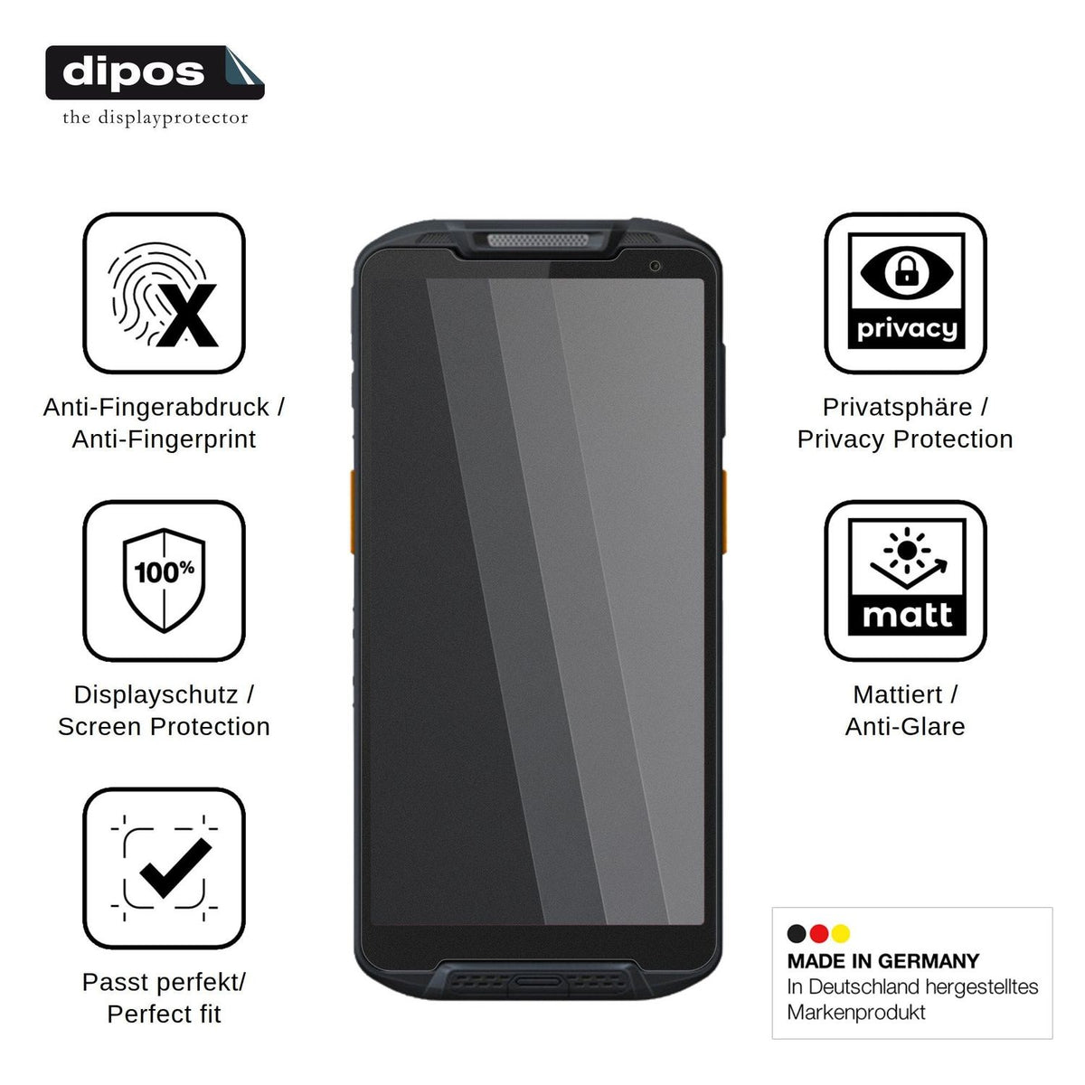 Screen Protector for Point Mobile PM95 Privacy Filter 4-Way Protection dipos