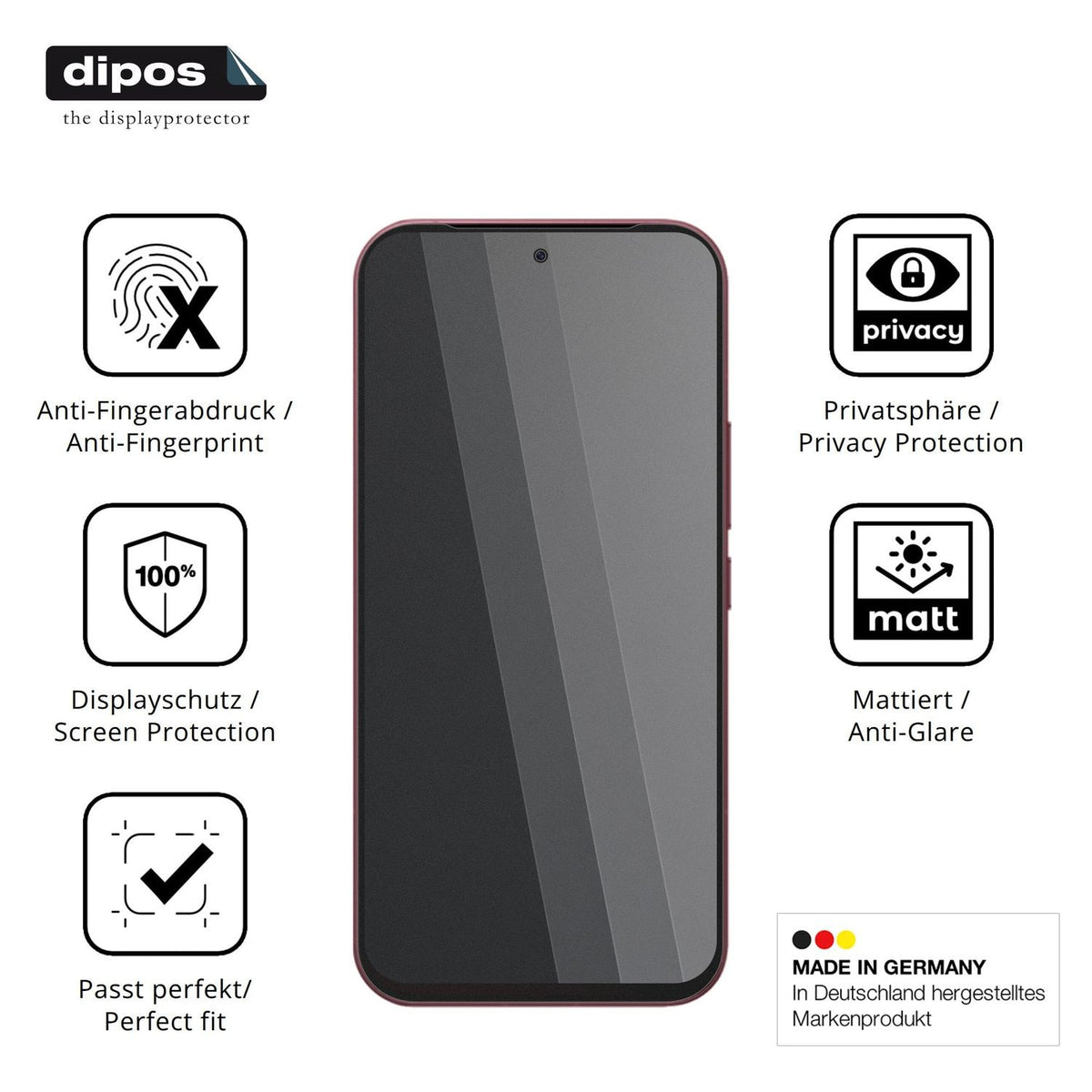 Privatsphäre-Schutz durch Sichtschutz-Folie passend zugeschnitten für Redmi K100 Pro Max