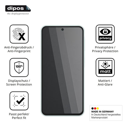 Privatsphäre-Schutz durch Sichtschutz-Folie passend zugeschnitten für Samsung Galaxy A27 5G