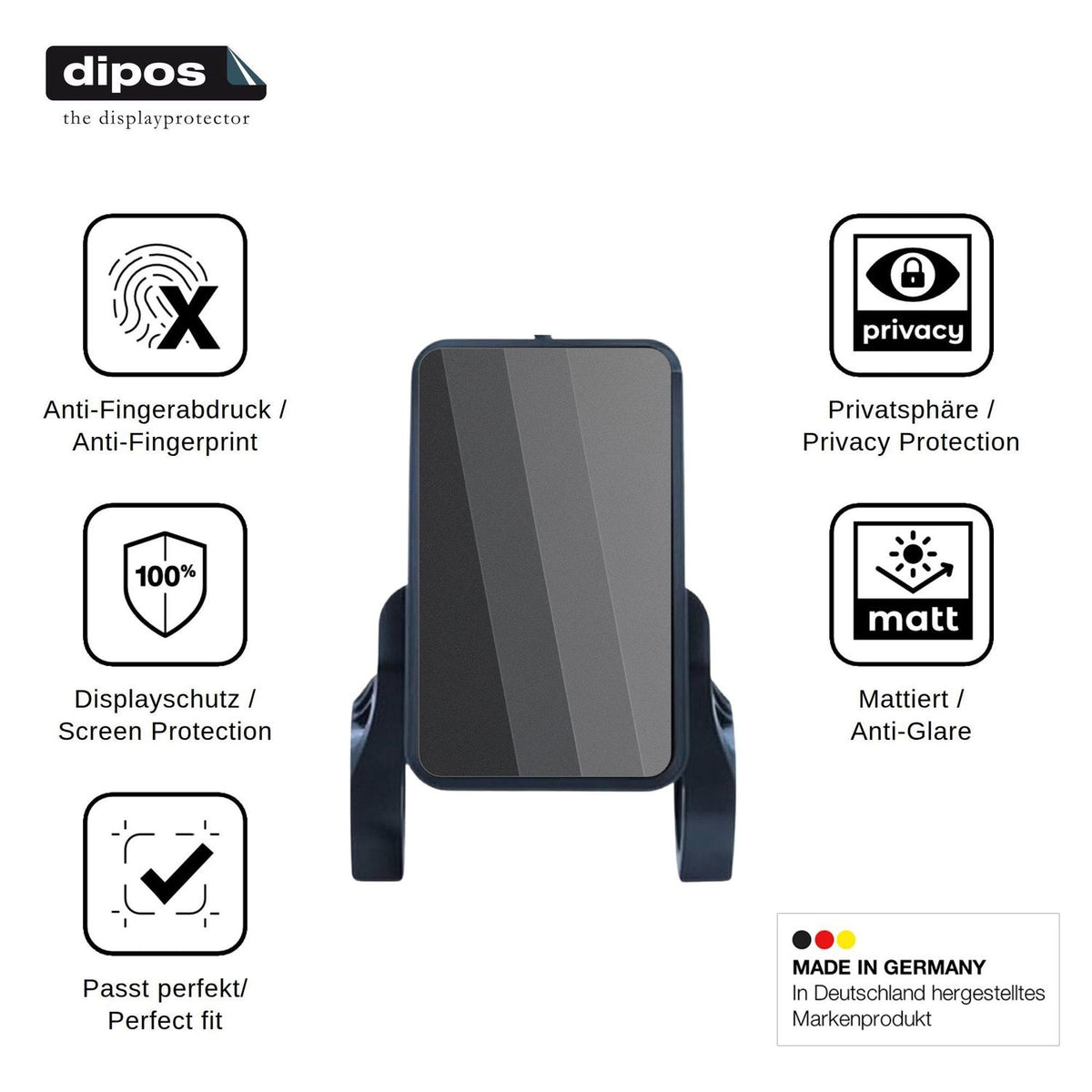 Screen Protector for Sharplace Digitalanzeige 81F Privacy Filter 4-Way Protection dipos