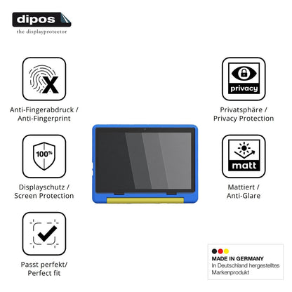 Privatsphäre-Schutz durch Sichtschutz-Folie passend zugeschnitten für TT.KIDS Android 16 Kinder Tablet 10.1 Zoll