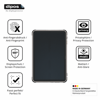 Privatsph�re-Schutz durch Sichtschutz-Folie passend zugeschnitten f�r Ulefone RugKing Pad 2 Pro