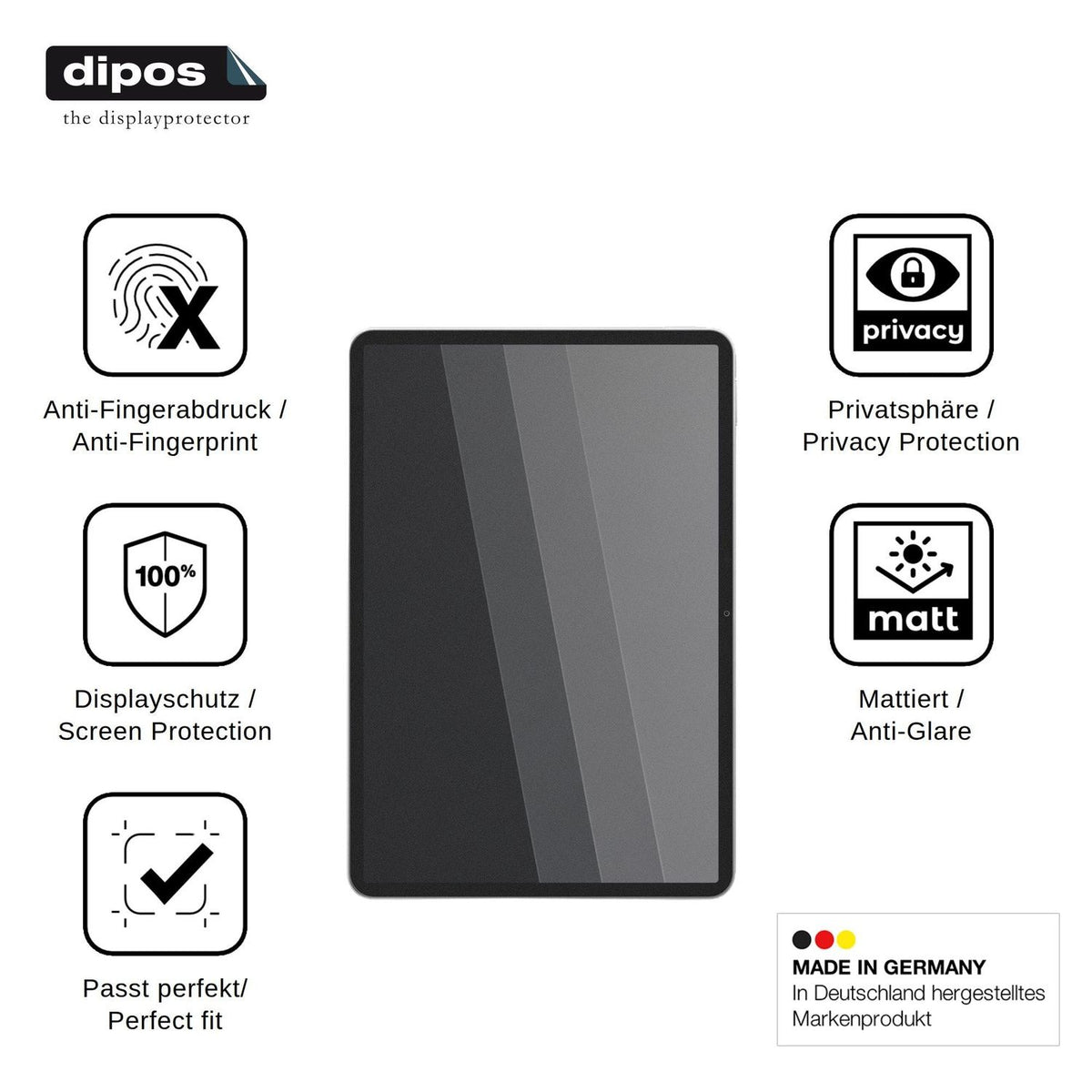 Screen Protector for Xiaomi Pad 9 Privacy Filter 4-Way Protection dipos