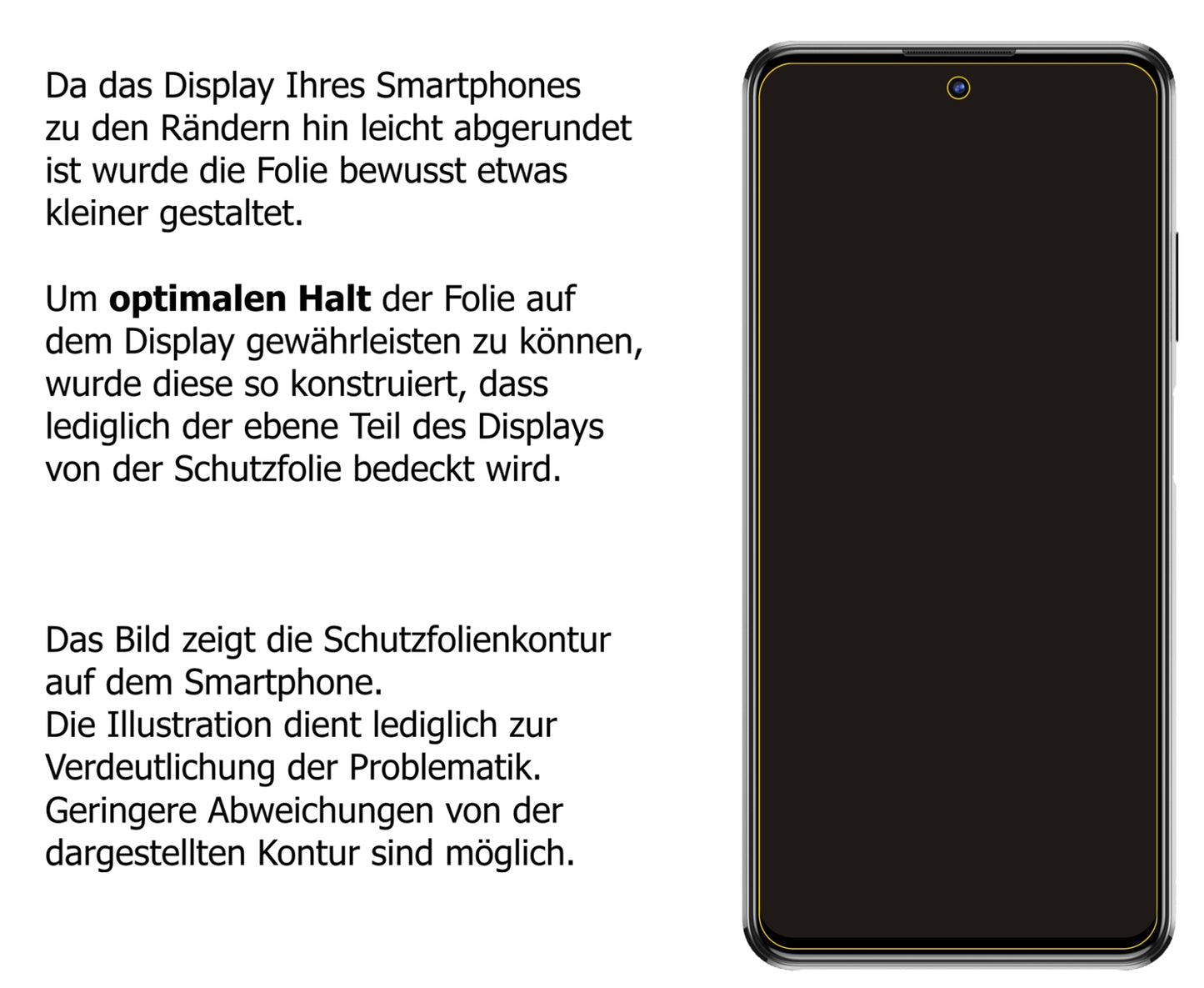 dipos Displayschutz für ZTE Blade V30, transparente Oberfläche, perfekte Passform auch für die Rundungen