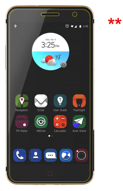 Dünne und klare Folie passend zugeschnitten für ZTE Blade V7