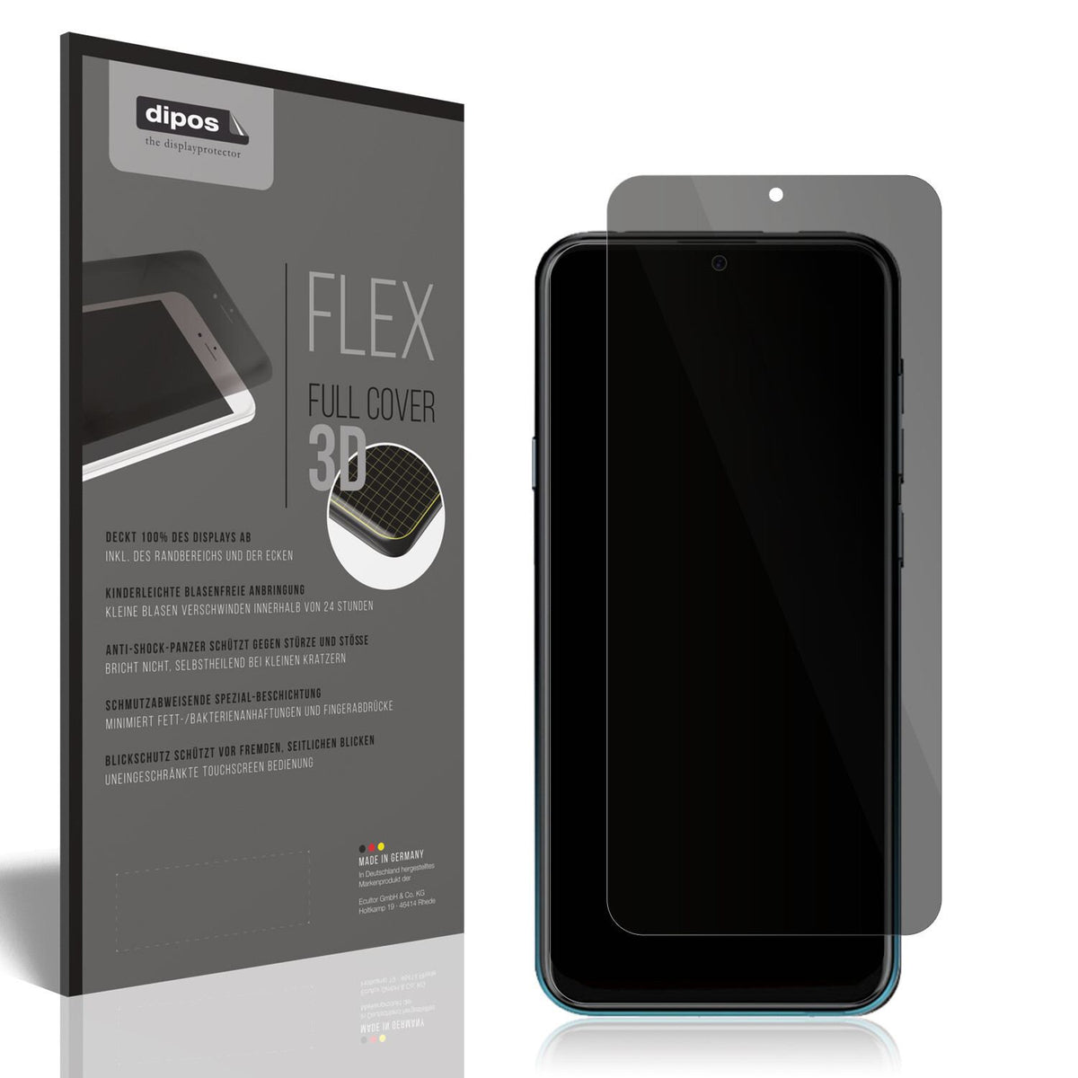 Blickschutzfolie von dipos passend für Benco Iris59, 100% Displayabdeckung und blasenfreie Montage