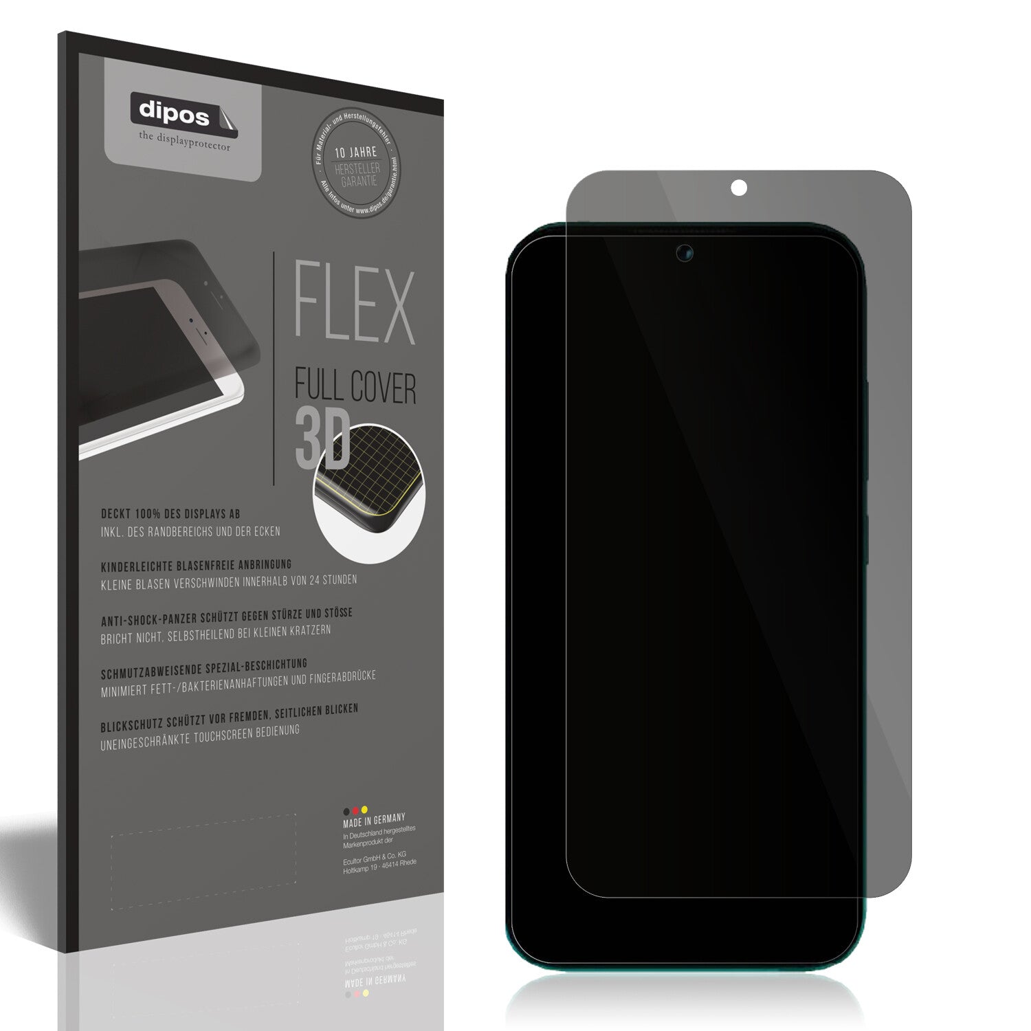 Blickschutzfolie von dipos passend für Benco Y50, 100% Displayabdeckung und blasenfreie Montage