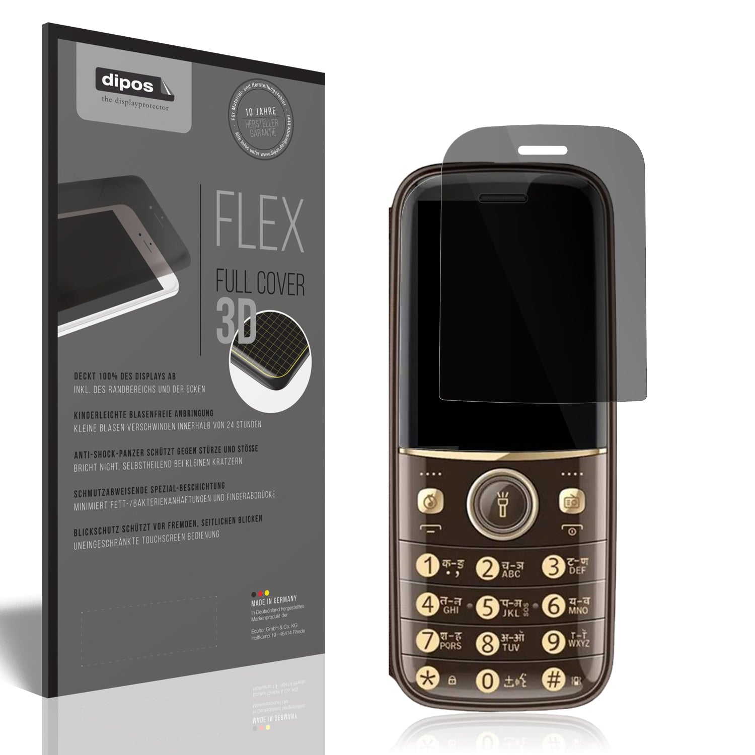 Blickschutzfolie von dipos passend für Cellecor R3+, 100% Displayabdeckung und blasenfreie Montage