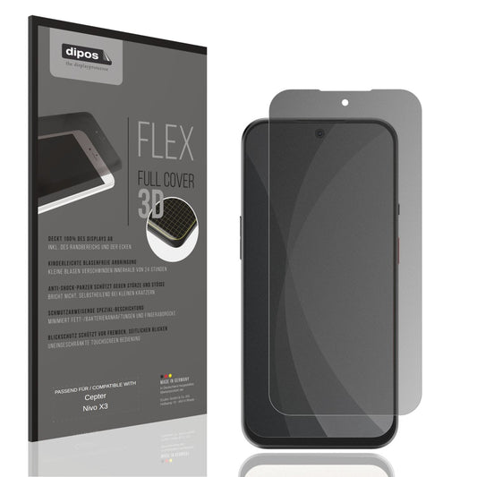 Blickschutzfolie von dipos passend für Cepter Nivo X3, 100% Displayabdeckung und blasenfreie Montage