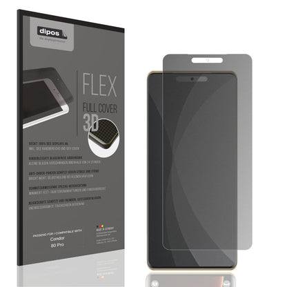 Blickschutzfolie von dipos passend für Condor 80 Pro, 100% Displayabdeckung und blasenfreie Montage