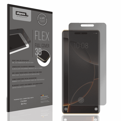 Blickschutzfolie von dipos passend für Condor 80 Pro, 100% Displayabdeckung und blasenfreie Montage
