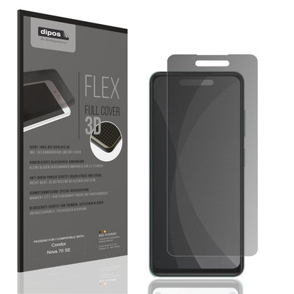 Blickschutzfolie von dipos passend für Condor Nova 70 SE, 100% Displayabdeckung und blasenfreie Montage