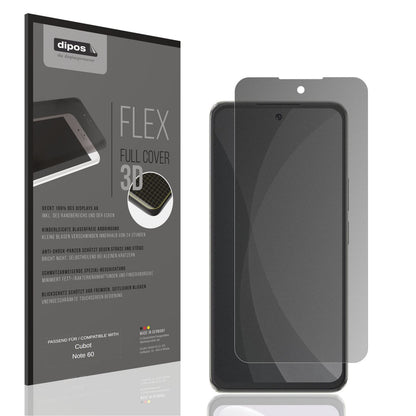 Blickschutzfolie von dipos passend für Cubot Note 60, 100% Displayabdeckung und blasenfreie Montage