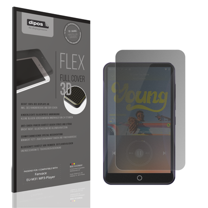 Blickschutzfolie von dipos passend für Fanvace EU-M31 MP3-Player, 100% Displayabdeckung und blasenfreie Montage