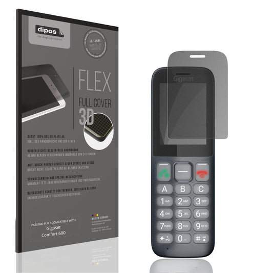 Blickschutzfolie von dipos passend für Gigaset Comfort 600, 100% Displayabdeckung und blasenfreie Montage