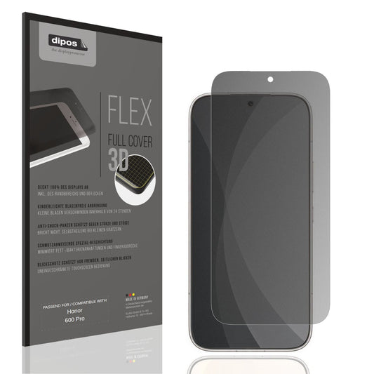 Blickschutzfolie von dipos passend für Honor 600 Pro, 100% Displayabdeckung und blasenfreie Montage