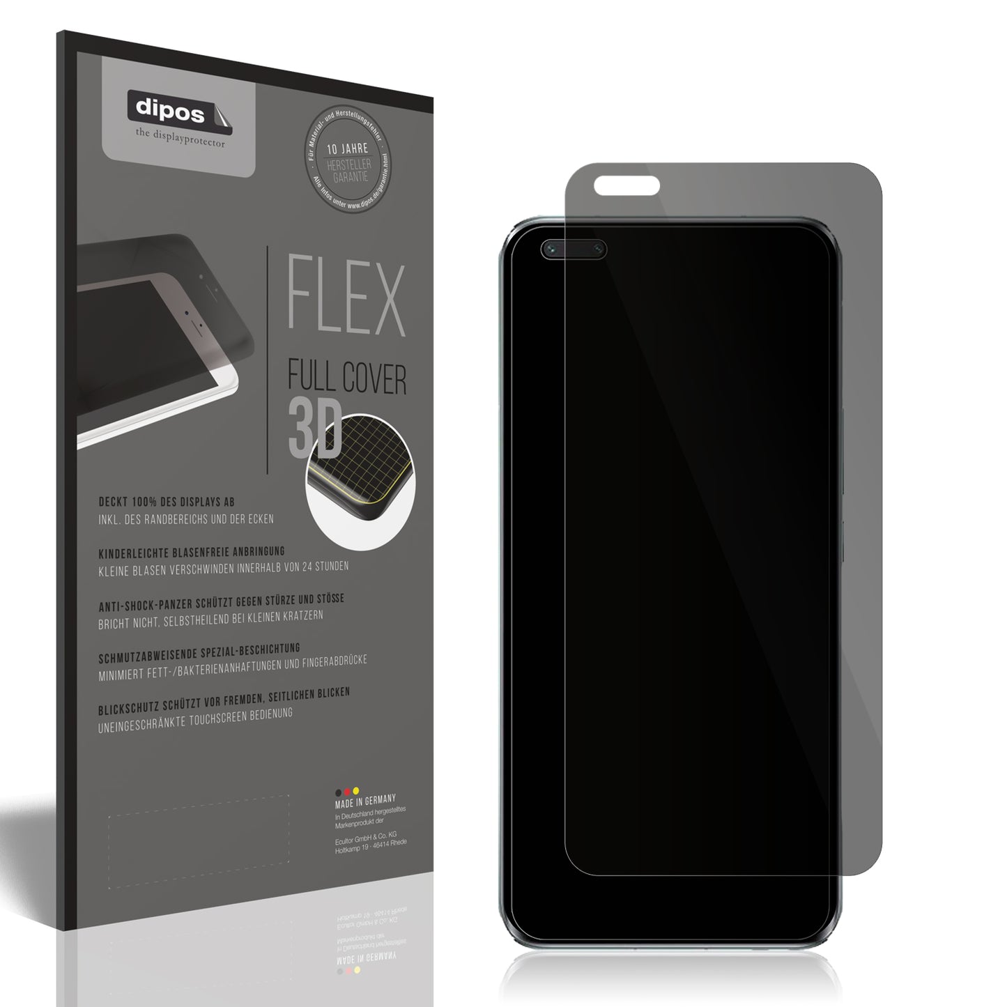 Blickschutzfolie von dipos passend für Honor Magic 5 Pro, 100% Displayabdeckung und blasenfreie Montage