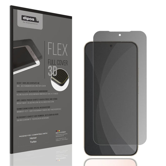 Blickschutzfolie von dipos passend für Honor Turbo, 100% Displayabdeckung und blasenfreie Montage
